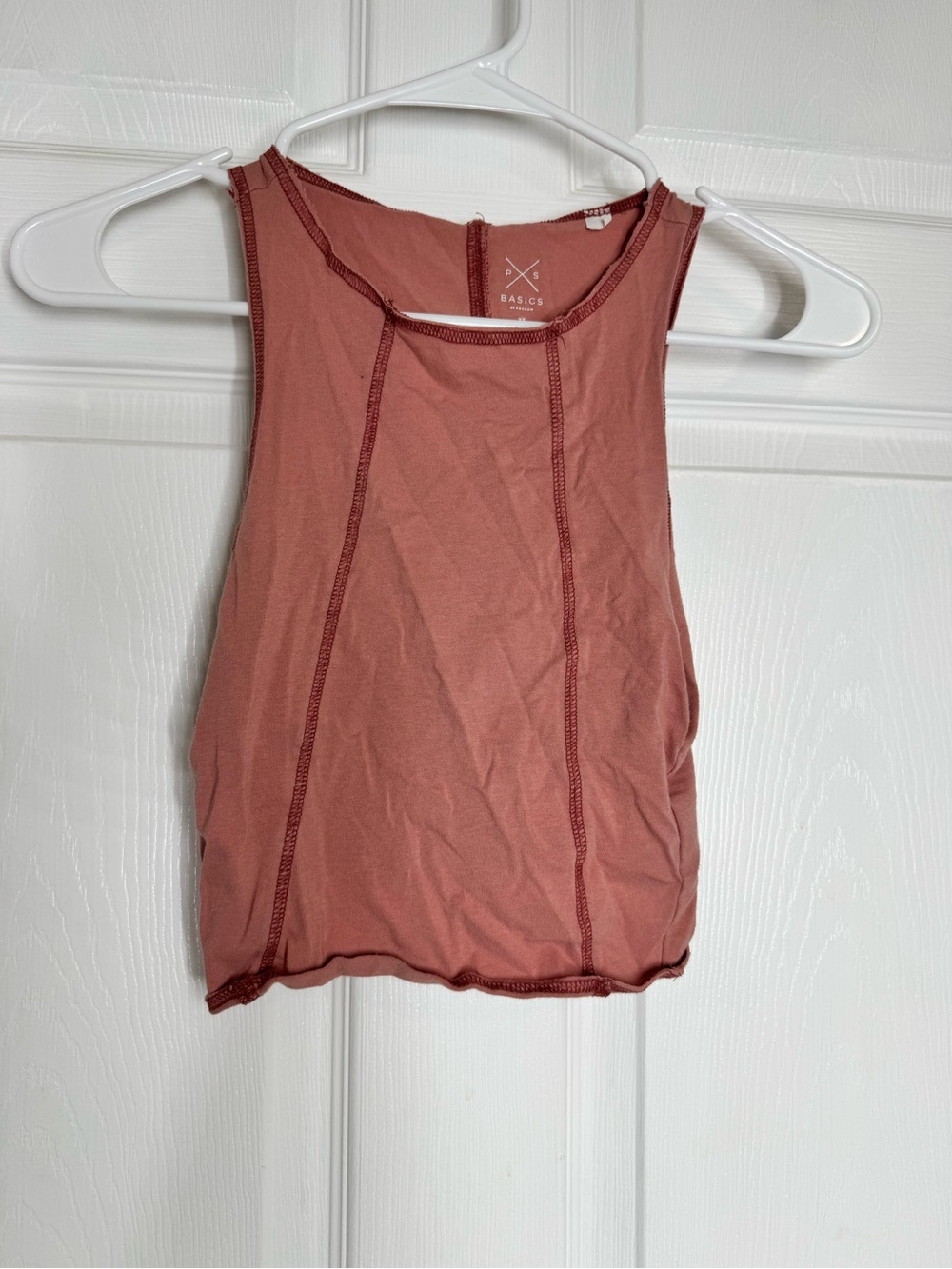 PacSun Women's Rose Rust Seam-Trim Tank Top